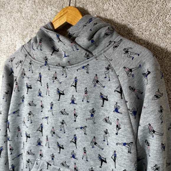 Oiselle All The Women Hoodie XS Gray Athletic Pullover Kangaroo Pocket N - Picture 4 of 11